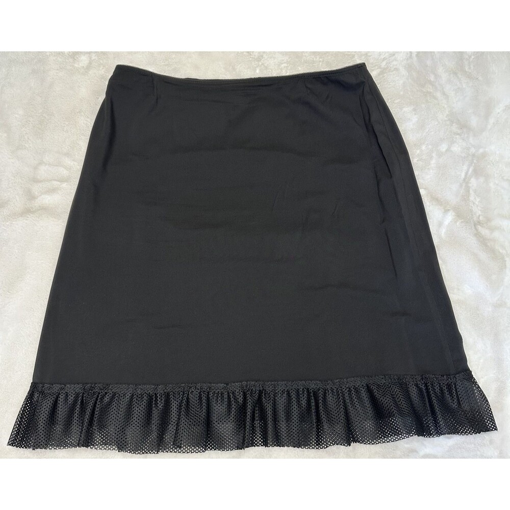 Apriori by Escada Black Stretch Tulle Hem Knee Length Pencil Skirt Sz 8 - Picture 13 of 14